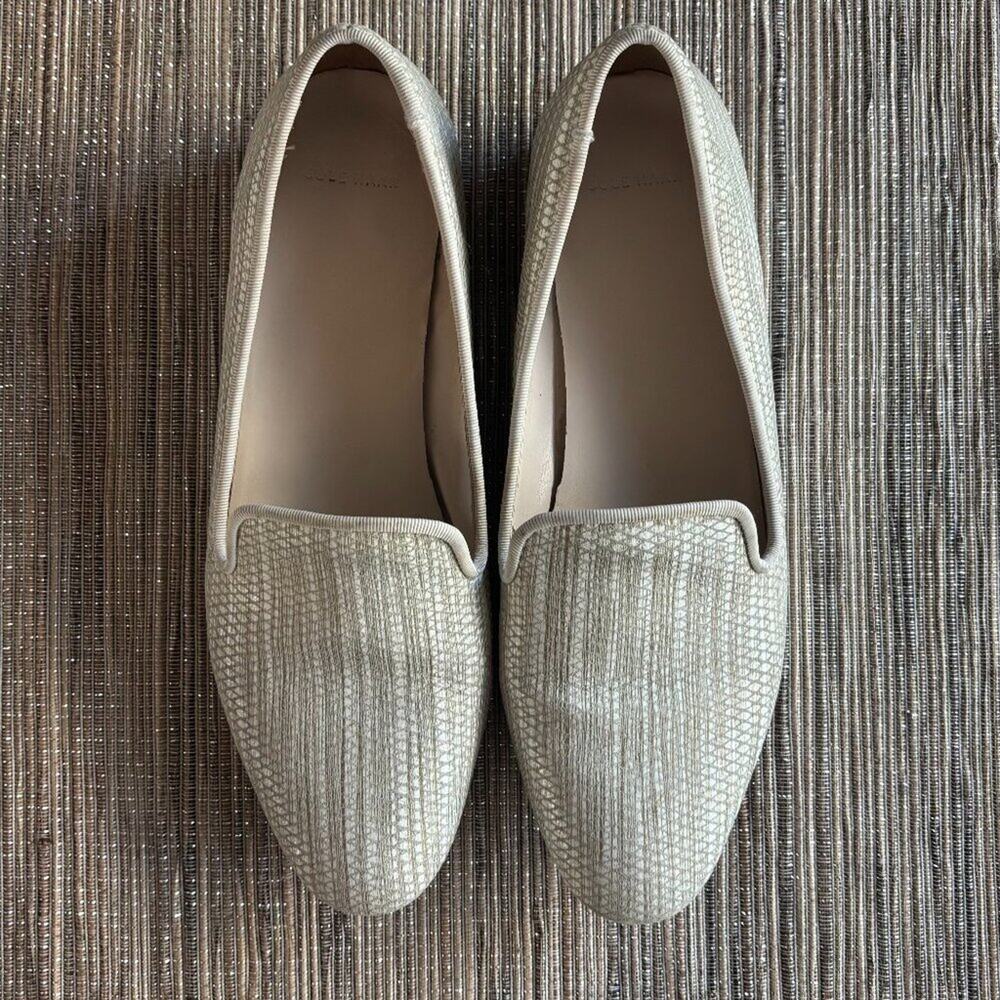 COLE HAAN | Women's Sabrina Loafer II Woven Cream Texture Size 8.5B
